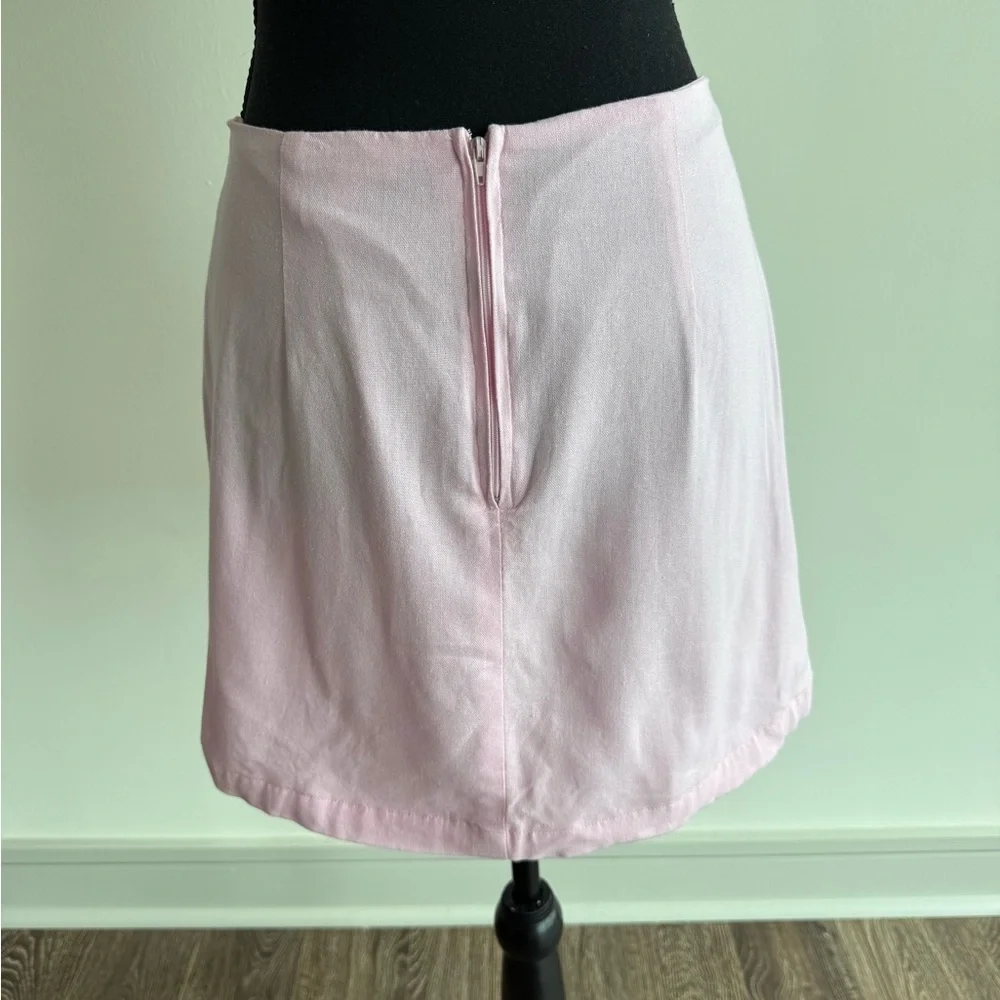 Gianni Bini Pink Linen Blazer and Skirt